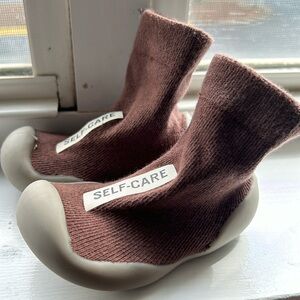 Premium Baby Sock Shoes - Brown